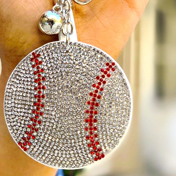 Crystal Baseball Keychain - Picture 2 of 2